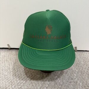 Vintage Caesars Palace Snapback Trucker Hat Green Adult One Size Mesh Las Vegas